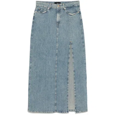 7 FOR ALL MANKIND BLUE SKIRTS