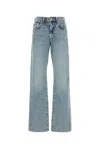 7 For All Mankind Womens Amuse Me Lotta Flared Straight-leg Mid-rise Stretch-denim Blend Jeans In Blue