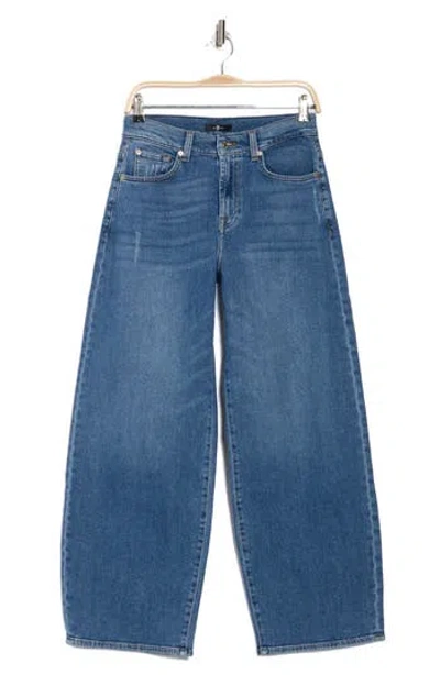 7 For All Mankind Bonnie Curvilinear Barrel Leg Jeans In Blue
