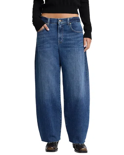 7 For All Mankind Bonnie Curvilinear Beida Barrel Leg Jean In Black