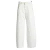 7 For All Mankind Jeans Bonnie Curvilinear Milkway Whit Raw Cut In White