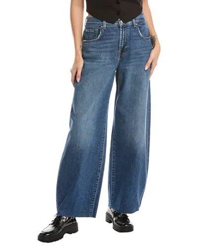 7 For All Mankind Bonnie Curvilinear Pomona Barrel Jean In Blue