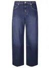 7 For All Mankind Bonnie Curvilinear Radar Jeans With Raw Cut In Blue
