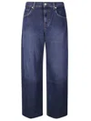 7 For All Mankind Bonnie Curvilinear Radar Jeans With Raw Cut In Blue