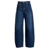 7 For All Mankind Bonnie Curvilinear Radar Jeans With Raw Cut In Blue