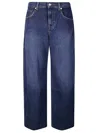 7 For All Mankind Bonnie Curvilinear Radar Jeans With Raw Cut In Blue