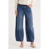 7 For All Mankind Bonnie Curvilinear Raw Hem Barrel Leg Jeans