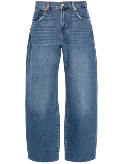 7 For All Mankind Bonnie Tapered Jeans In Blue
