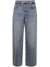 7 For All Mankind Bonnie Curvilinear Serenade With Raw Cut In Light Blue