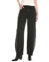 7 For All Mankind Bonnie Curvilinear Thunder Curved Wide Leg Jean In Black