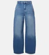 7 For All Mankind Wide Leg Mid-rise Jeans With Contrast Stitching