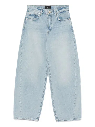 7 For All Mankind Bonnie High-waisted Twisted Jeans In Blue