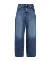 7 For All Mankind Crystal-embellished Low Slung High-rise Jeans In Blue