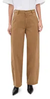 7 For All Mankind Bonnie Trouser Twill Sand Storm In Burgundy