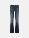 7 For All Mankind 'bootcut' Black Cotton Jeans In Black