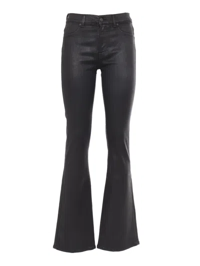 7 FOR ALL MANKIND BOOTCUT COATED STRETCH BLACK