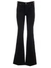 7 For All Mankind Corduroy Trousers Jeans Black In Black