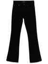 7 For All Mankind Bootcut Corduroy Trousers In Schwarz