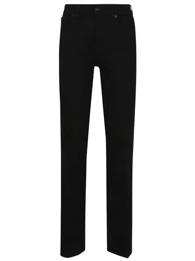 7 For All Mankind Bootcut Denim Jeans With Flared Hem In Black