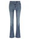 7 For All Mankind Bootcut Denim Trousers With Front And Back Pockets In Gray