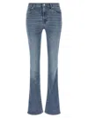 7 For All Mankind Bootcut Denim Trousers With Front And Back Pockets In Blue