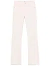 7 For All Mankind Tailorless Coated Bootcut Jeans In Vintage White In Pink