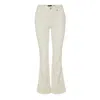 7 For All Mankind Dojo Tailorless White Shell Flare Leg Jean In White
