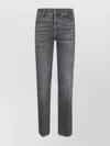 7 For All Mankind Bootcut Jeans With Belt Loops And Five Pockets In Black