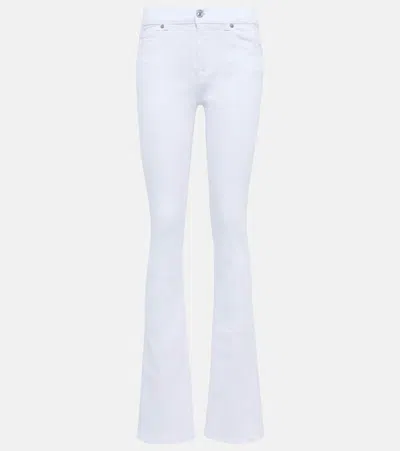 7 For All Mankind Original Bootcut Tailorless Mid-rise Bootcut Jeans In White