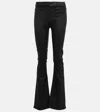 7 For All Mankind Bootcut Slim-leg Jeans In Black
