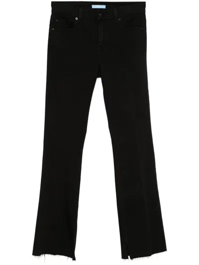 7 For All Mankind Bootcut Tailorless Jeans In Schwarz