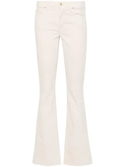 7 For All Mankind Bootcut Trousers In Neutrals