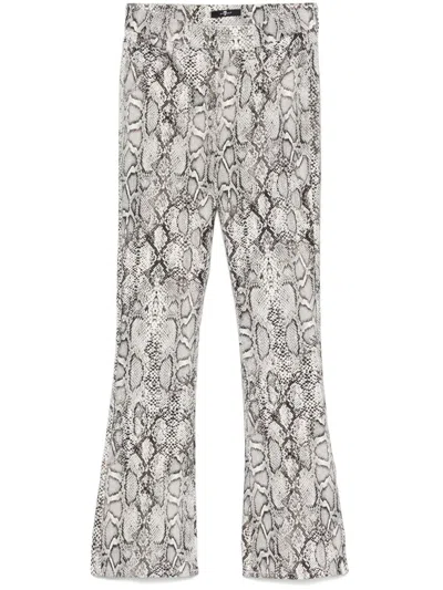 7 For All Mankind Bootcut Trousers In White