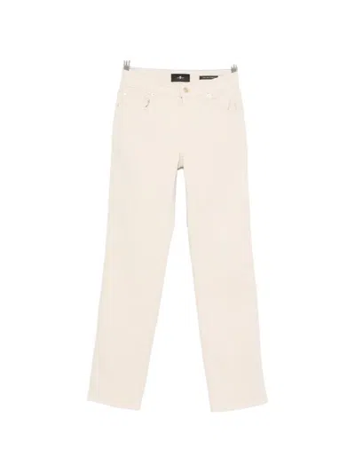 7 For All Mankind Bottoned Jeans In White