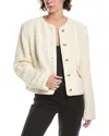 7 For All Mankind Boucle Jacket In Neutral