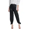 7 For All Mankind Bow Tie Womens Coated Denim Wide Leg Jeans