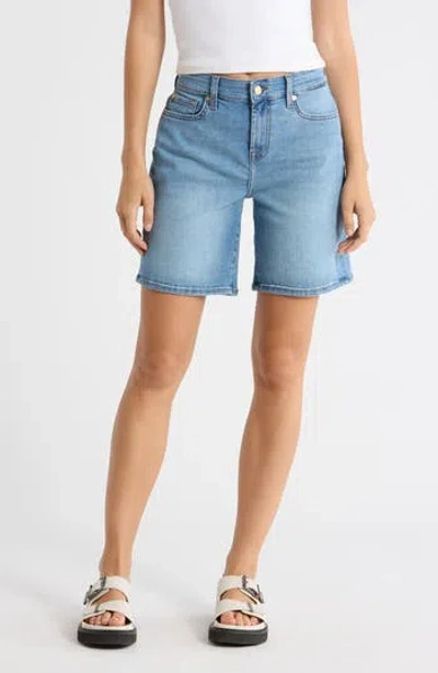7 For All Mankind Boy Jean Shorts In Blue