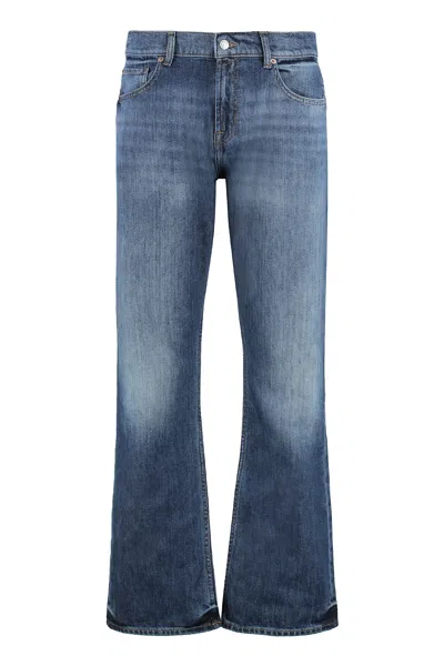 7 For All Mankind Brett Bootcut Jeans In Blue