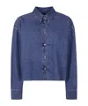 7 For All Mankind Button-down Long-sleeved Shirt In Blue