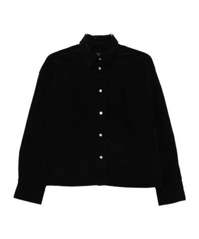 7 For All Mankind Button-down Shirt In Black