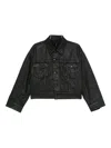 7 For All Mankind Button-fastening Denim Jacket In Black