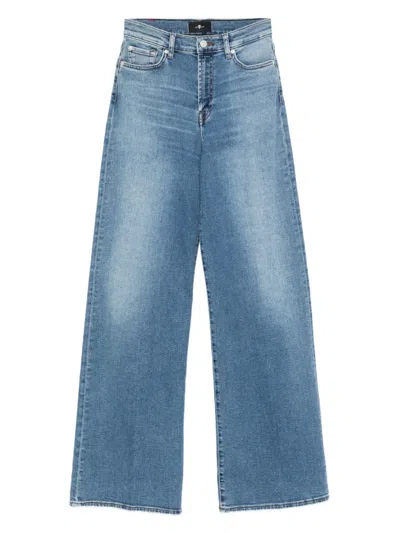 7 FOR ALL MANKIND BUTTONED WIDE-LEG JEANS