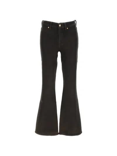 7 For All Mankind Button-fastening Flared-leg Jeans In Brown