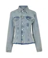7 For All Mankind Button-front Denim Jacket In Blue