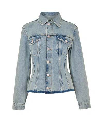 7 For All Mankind Button-front Denim Jacket In Blue