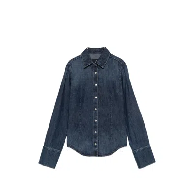 7 For All Mankind Button-up Denim Shirt In Blue