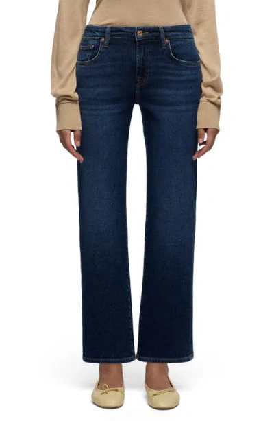 7 For All Mankind Calie Ankle Straight Leg Jeans In Blue