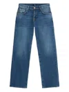 7 For All Mankind Calie Denim Straight Jeans In Blue