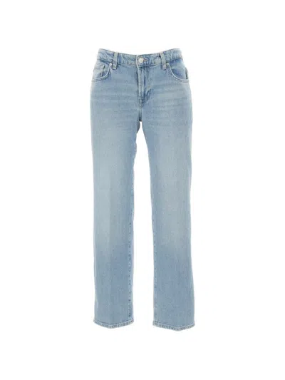 7 For All Mankind Calie Five-pocket Buttoned Jeans In Blue