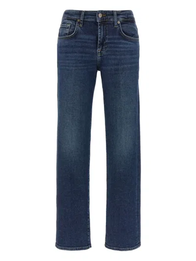 7 For All Mankind Calie Five-pocket Jeans In Blue